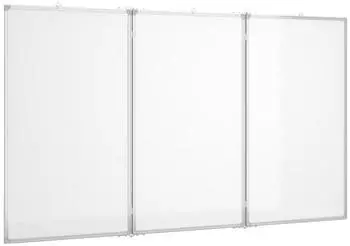vidaXL Klappbares Magnet-Whiteboard 150x100x1,7cm Aluminium (3pcs)