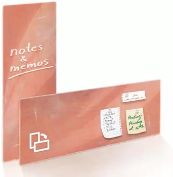 Floordirekt Memoboard "Brush" Glas Hochglanz Rot 20x60cm (fd-31226)
