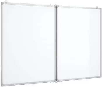 vidaXL Klappbares Magnet-Whiteboard 120x80cm Aluminiumrahmen 2-teilig (4005356)