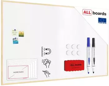 ALLboards Whiteboard mit Naturholzrahmen 200x100cm (TM2012D)