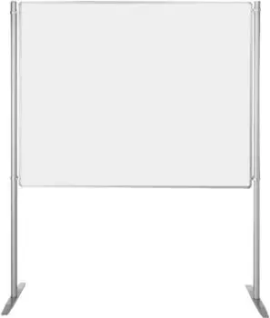 Ultradex Stellwand beidseitig Whiteboard Emaille 150x120cm Stabfu&szlig; (747408)