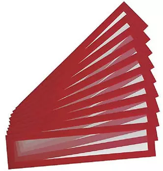 Tarifold Magneto Solo Pro Magnetschild &Uuml;berschrift 75x317mm, rot, 10 St&uuml;ck (195213)