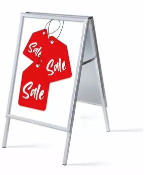 Showdown Displays Kundenstopper DIN A1 Komplett-Set "Sale" Englisch, Wei&szlig;/Rot (ZPA1G32MEI224)