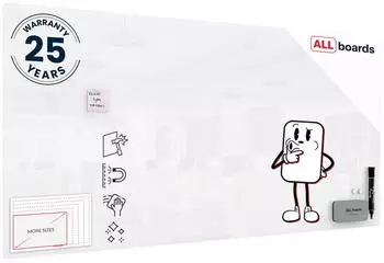 ALLboards Glasboard 200x100cm (TS200x100W)