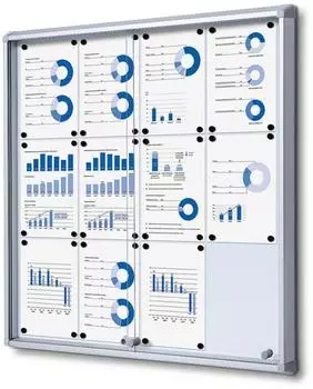 Showdown Displays Schaukasten SL-Linie 12xA4 magnetisch abschlie&szlig;bar B1 Innen (SCSL12xA4)