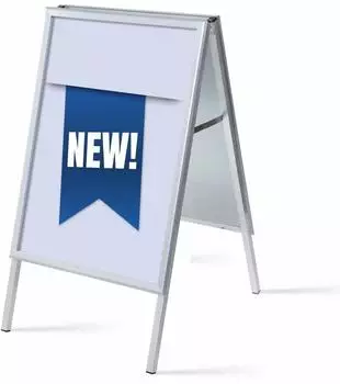 Showdown Displays Kundenstopper A1 Komplett-Set, Blau/Schwarz, Englisch (ZPA1G32MEI231)