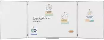 Bi-Office Earth Trio Maya Whiteboard klappbar 240x90cm Keramik (TR02030207790)