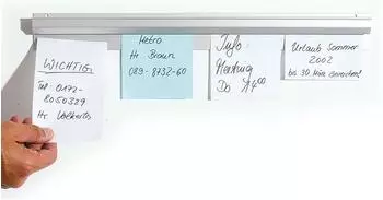 Mensch Infoboard Klemmleiste 100cm wei&szlig;, selbstklebend (632101)