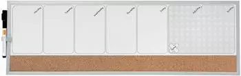 nobo Kombi-Wochenplaner Whiteboard/Kork magnetisch 585x190mm (1903780)