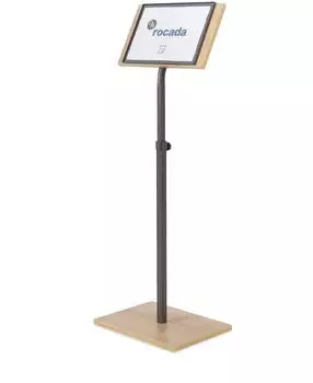 Rocada Natural Infodisplay A4, h&ouml;henverstellbar, Magnetrahmen, Holzoptik (NAT0705)