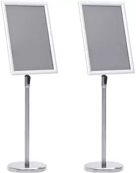 vidaXL Plakatst&auml;nder A3 Silber Aluminium, 2er-Set (3385632)