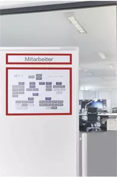 magnetoplan magnetofix TOPSIGN Magnetrahmen rot, 319x52mm, 5 St&uuml;ck (1131806)