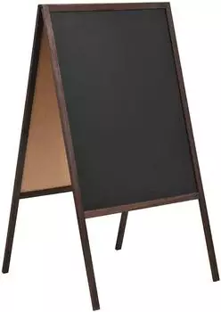 vidaXL Kundenstopper Tafel Doppelseitig, Zedernholz, Freistehend, 60&times;80cm (246428)