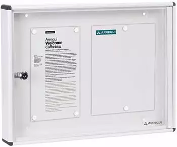 Arregui PAN41 Schaukasten Aluminium magnetisch 2x DIN A4, wei&szlig; (Arregui PAN41)