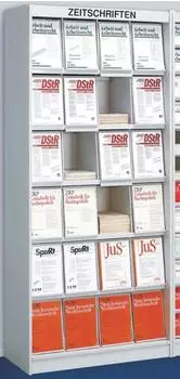 Kerkmann Zeitschriftenschrank Media 24 Fächer, 97x42x220cm, lichtgrau (3790)