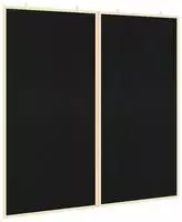 vidaXL Info-Tafel Schwarz 100 x 100 x 1,4 cm Massivholz Kiefer