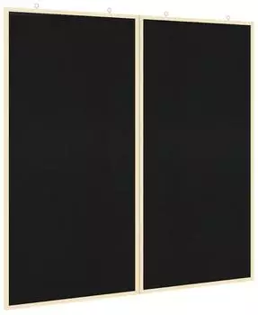 vidaXL Pinnwand schwarz 100x100x1,4cm Massivholz Kiefer