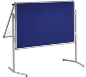 MAUL Moderationstafel professionell, klappbar 150 x 120 Textil blau/Whiteboard