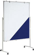 MAUL Moderationstafel professionell 150x120cm Textil blau/Whiteboard