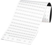 Franken Datumstreifen DS41203A 19,1x69,5cm 1-31 wei&szlig; 12 St./Pack.