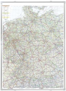 Franken Stra&szlig;enkarte Deutschland magnethaftend 100x140cm