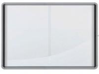 Nobo Schaukasten 1902569 97,2x69,2x 5,4cm innen 8 x DIN A4 wei&szlig;/silber