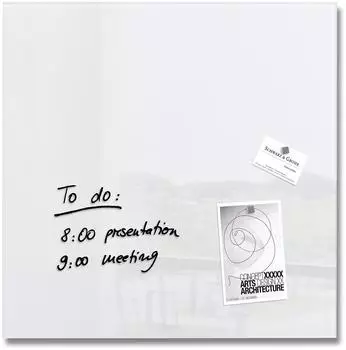 sigel artverum&reg; Glas-Magnetboard (48 x 48 cm) GL111 wei&szlig;