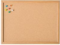 magnetoplan Korktafel mit Holzrahmen (B)1.000 x (H)600 mm aus hochwertigem Presskork,