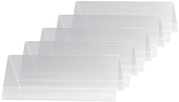 sigel Tischaufsteller Dachform glasklar Hartplastik beidseitig TA130 (5 Stück)