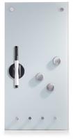 Zeller Present Magnettafel "Glas" mit Schl&uuml;sselhaken