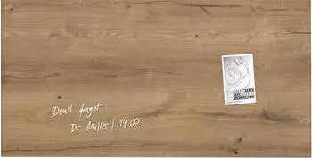 sigel artverum&reg; Glas-Magnetboard 91x46cm GL258 Natural-Wood