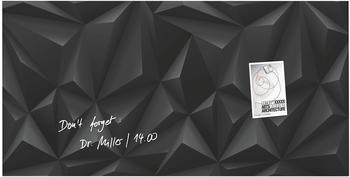 sigel artverum® Glas-Magnetboard (91x46cm) GL261 Black-Diamond
