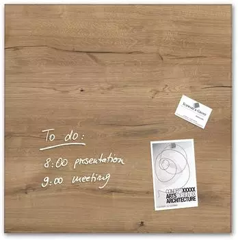 sigel artverum&reg; Glas-Magnetboard (48x48cm) GL254 Natural-Wood
