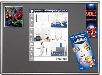 Franken Textiltafel PRO (180x120cm) beidseitig grau/Filz