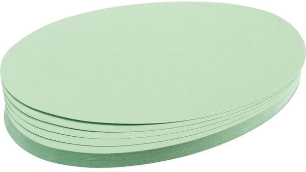 Franken Moderationskarten Oval 190x110mm (500 St.) grün