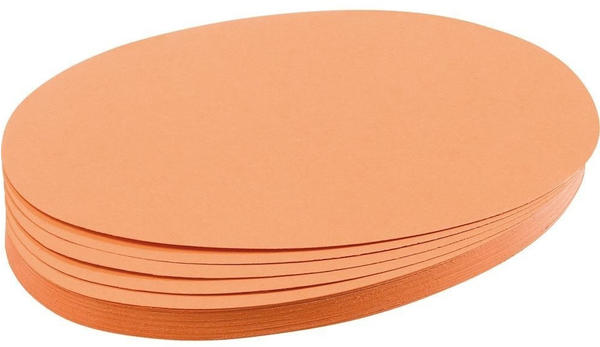 Franken Moderationskarten Oval 190x110mm (500 St.) orange