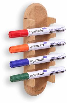 Legamaster Stiftehalter 7-122025 WOODEN magnetisch für Whiteboards Holz 4 Fächer braun (7122025)