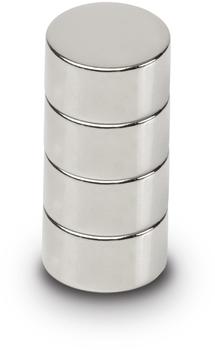 MAUL Neodym-Scheibenmagnet &Oslash; 15x10mm silber 4 -Stk. (61826)