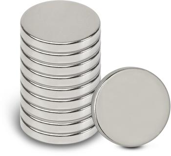 MAUL Neodym-Scheibenmagnet &Oslash; 20x3mm silber 10 -Stk. (61829)