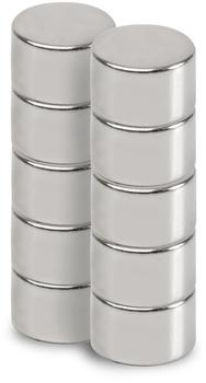 MAUL Neodym-Scheibenmagnet &Oslash; 8x5mm silber 10 -Stk. (61809)