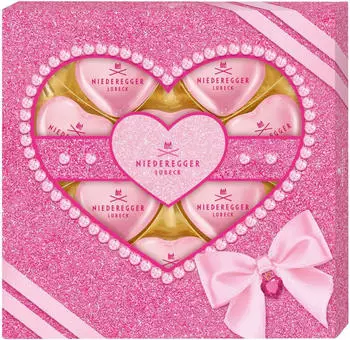 Niederegger Praliné Herzen Marc de Champagne 125g