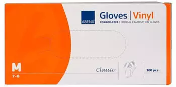 Abena Classic Vinyl Einmalhandschuhe puderfrei transparent M 100 Stk.