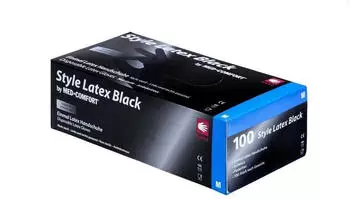 Ampri Style Black Latex Handschuhe S 100 Stk.
