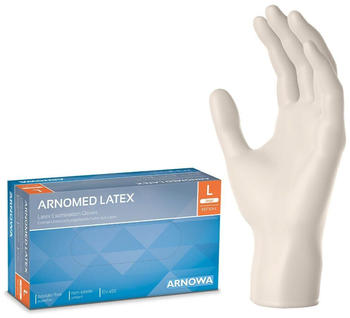 Arnowa Arnomed Latex PF Einmalhandschuhe puderfrei natur Gr. L 100 Stk.