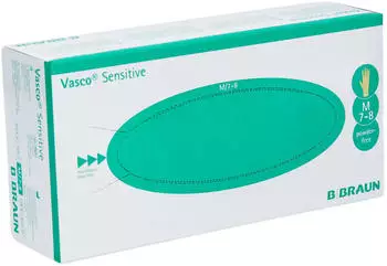 B. Braun Vasco Sensitive Latex-Untersuchungshandschuhe M 100 Stk.