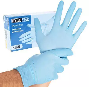 Hygostar Safe Light Einmalhandschuhe blau S 100 Stk.