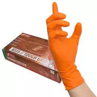 unisex Einmalhandschuhe TOUGH GRIP N orange Gr&ouml;&szlig;e M 50 St.