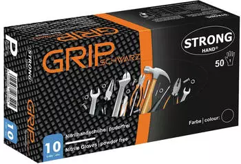 Stronghand Grip Nitril Einweghandschuhe puderfrei latexfrei Gr. 9 orange 50 Stk.