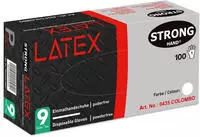 STRONGHAND Ew-Handsch.Colombo,Latex,Gr. 9,ungep.(Box a100St.)