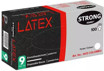 Stronghand Colombo Latex Handschuhe Gr. 9 ungepudert 100 Stk.